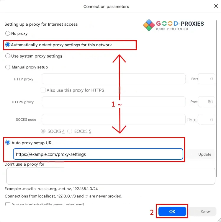 Firefox: automatic proxy detection and PAC file.